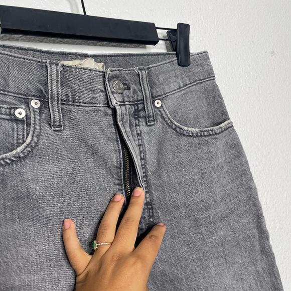 Madewell Womens Jeans Size 27 The Perfect Vintage Jean Light Gray Straight Leg - Picture 13 of 15